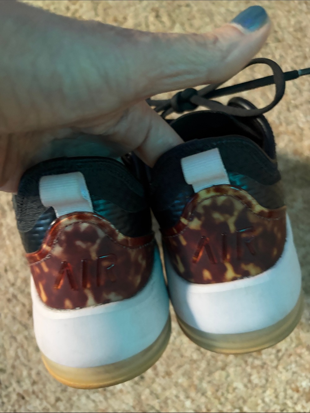 Nike Black, White & Leopard 🐆 Accent Heels -Running Shoes - Picture 3 of 11